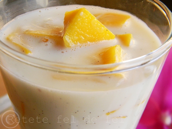 Budinca de orez cu mango si vanilie