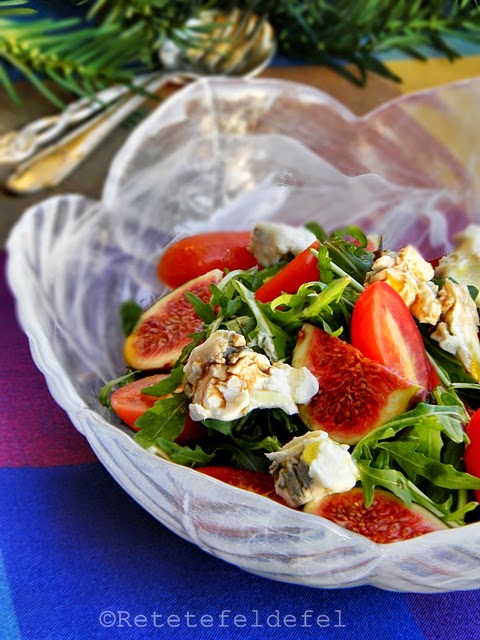 Salata de rucola cu smochine si gorgonzola