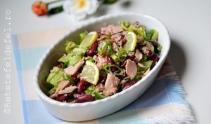 salata de fasole rosie cu ton