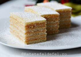Prajitura cu foi si crema caramel