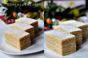 prajitura in foi cu crema caramel