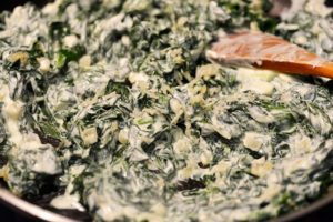 spanac cu smantana si usturoi