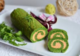 rulada de spanac cu crema de branza