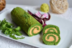 rulada de spanac cu crema de branza