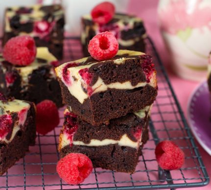 Cheesecake Brownie cu zmeură