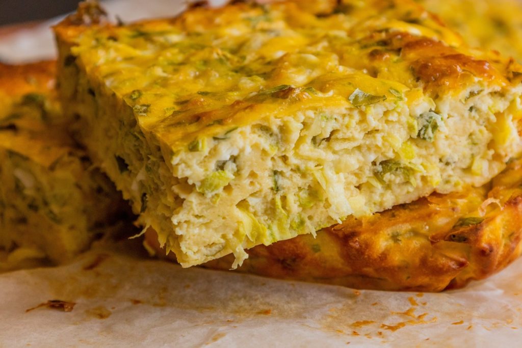 Budincă de dovlecei porționată