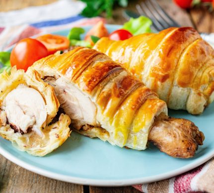 Pulpe de pui în aluat, preparate la cuptor