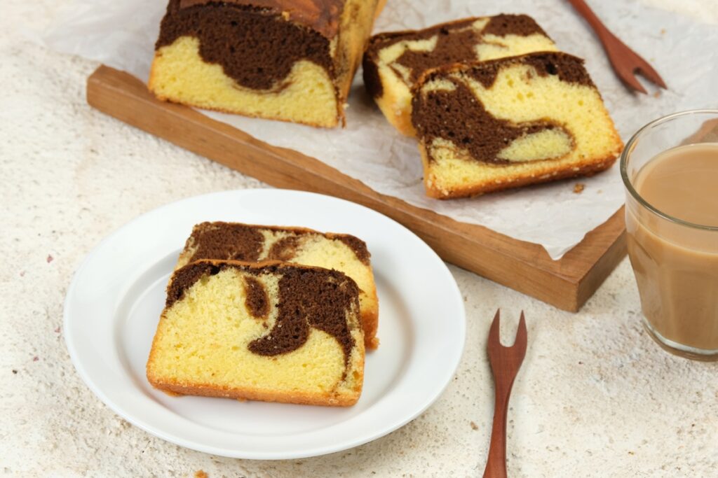 Chec bicolor porționat