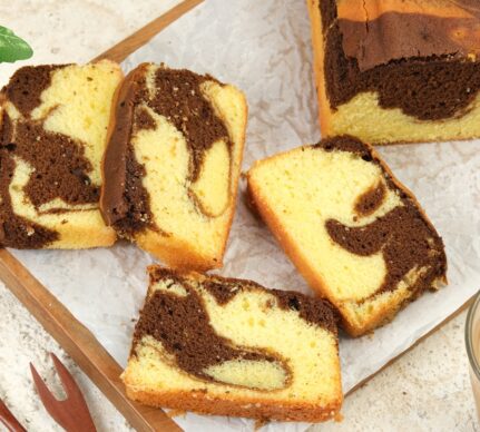 Chec în două culori, cu cacao și vanilie