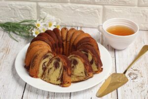 Chec guguluf marmorat și aromat porționat