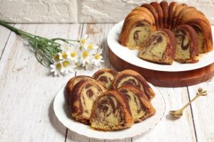 Chec guguluf marmorat și aromat porționat