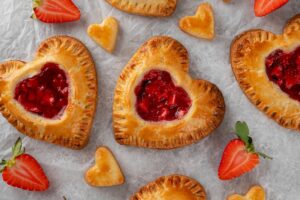 Mini tarte cu căpșuni, din aluat foietaj