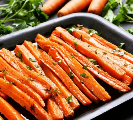 Morcovi caramelizați la cuptor