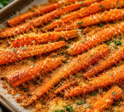 Morcovi crocanți în crustă de parmezan