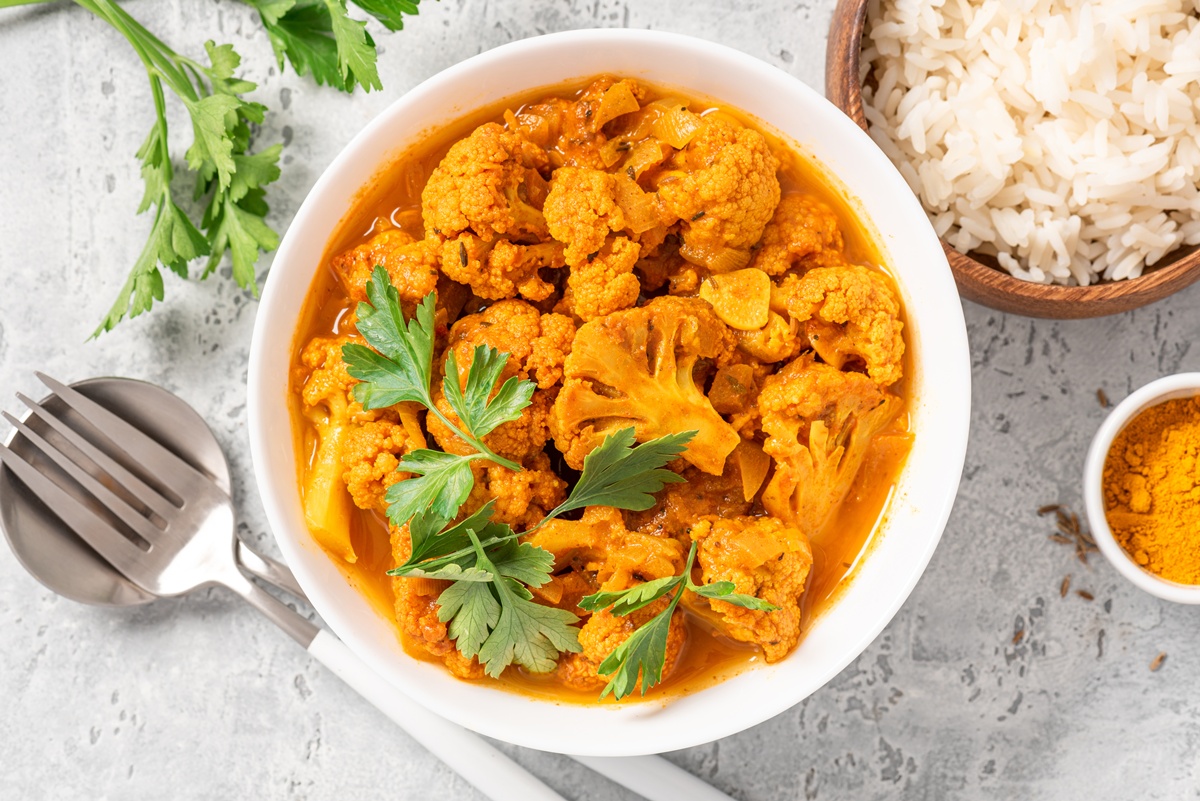 Curry de conopidă cu orez